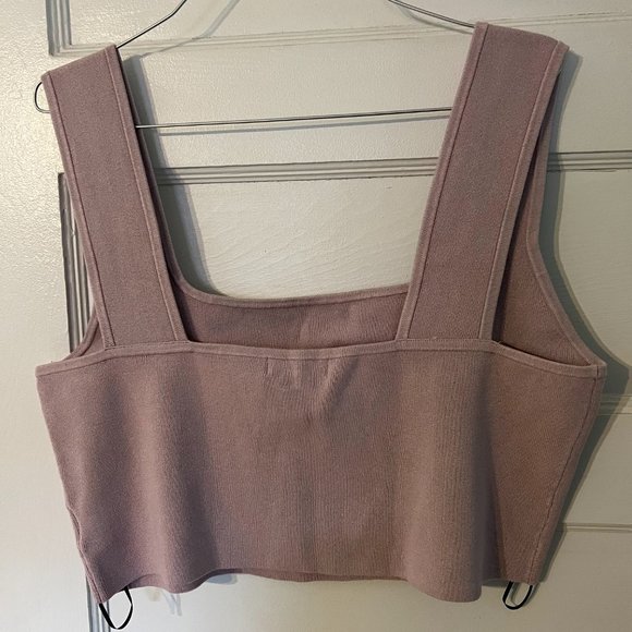 NWT Light Purple Knit H&M Cropped Tank - Picture 4 of 6